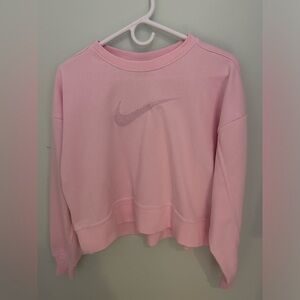 Nike cropped pink crewneck SMALL